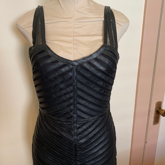 *FINAL* PARKER - NWT Strappy Leather & Mesh Dress - Picture 6 of 7